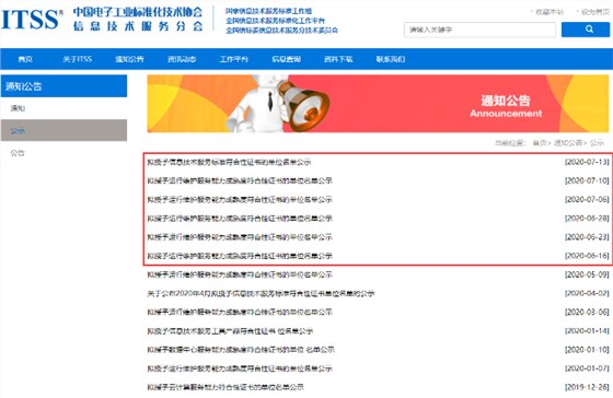 都公示这么多了，你还不知道ITSS现在可以申报认证或年审？