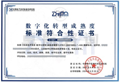 数字化转型成熟度评估DTMM